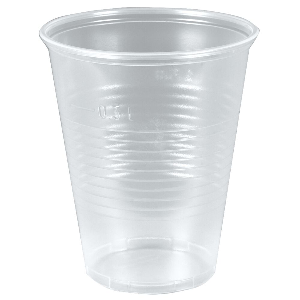 Fadølsglas, 11cm, Ø9,5cm, 30 cl, 40 cl, klar, PP, med riller 50 stk