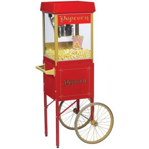 Popcorn maskine Fun Pop 8 oz. m/2 hjulet vogn