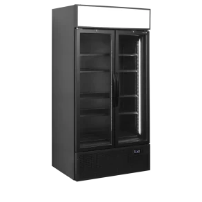 TEFCOLD FSC1000H BLACK - Sort 2-d�rs displayk�ler med lystop