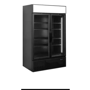 TEFCOLD FSC1200H BLACK - Sort 2-d�rs displayk�ler med lystop