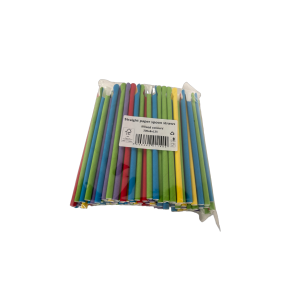 Sugerr med ske Mixed Colours - Pakke med 125 stk