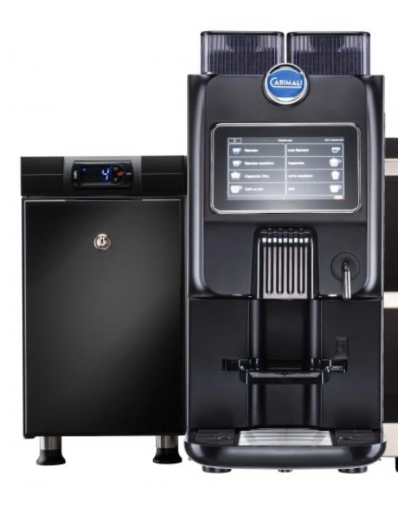 Carimali C26 Fuldautomatisk kaffemaskine m/frisk mælk køleskab inkl. opsætning og kalkfilter