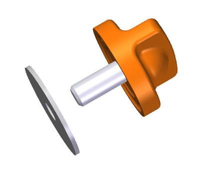 SECURING KNOBS + RUBBER JOINT (2 STK) ESS/VERS